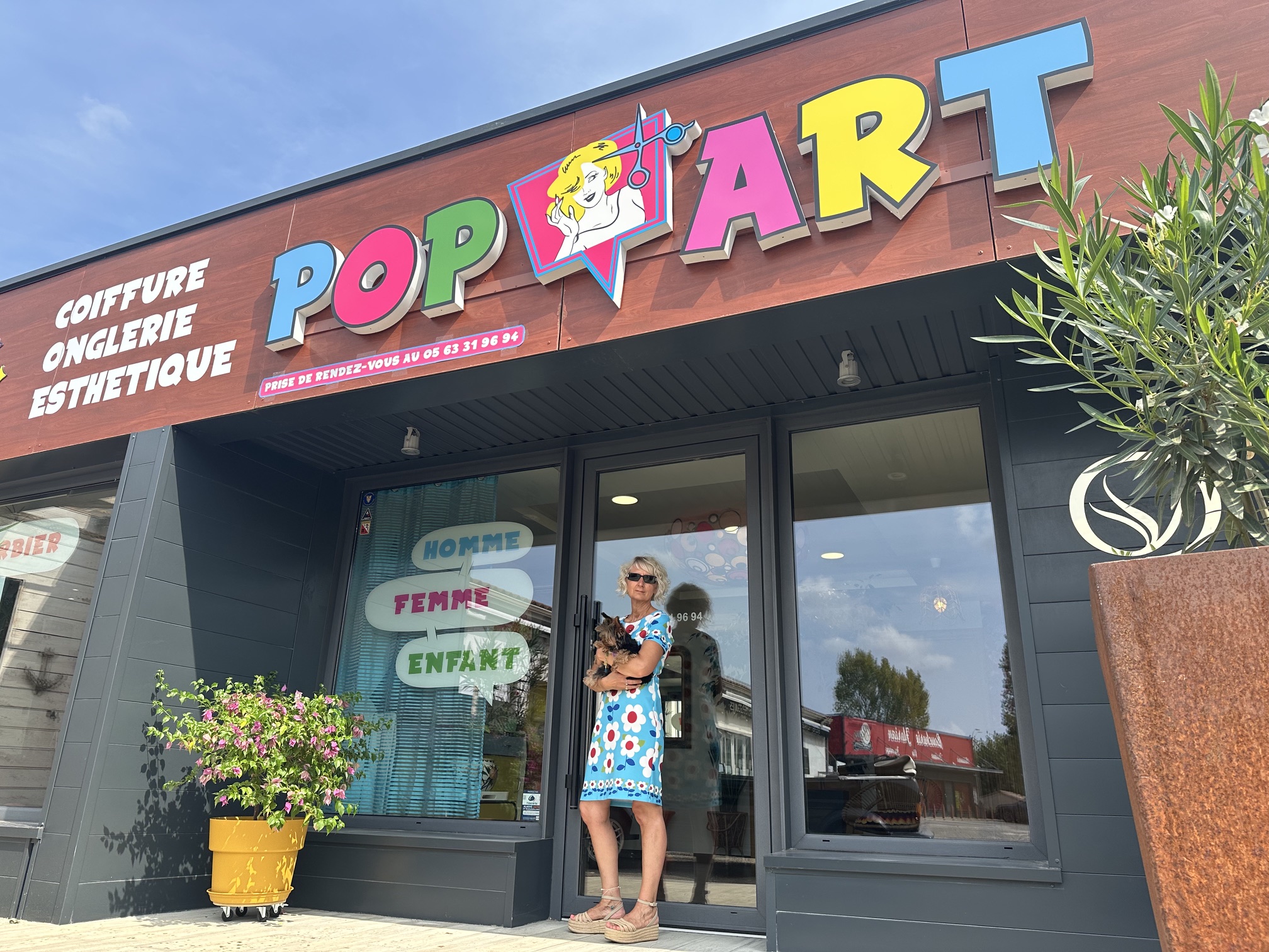 photo salon de coiffure pop art septfonds